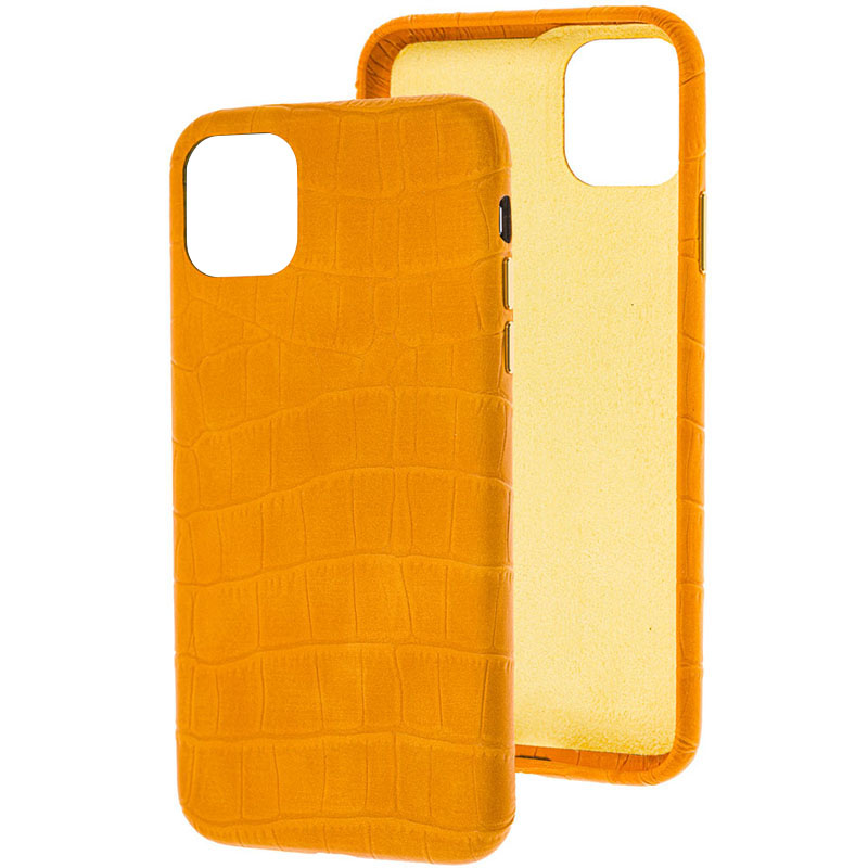 Кожаный чехол Croco Leather для Apple iPhone 11 Pro (5.8") (Yellow)