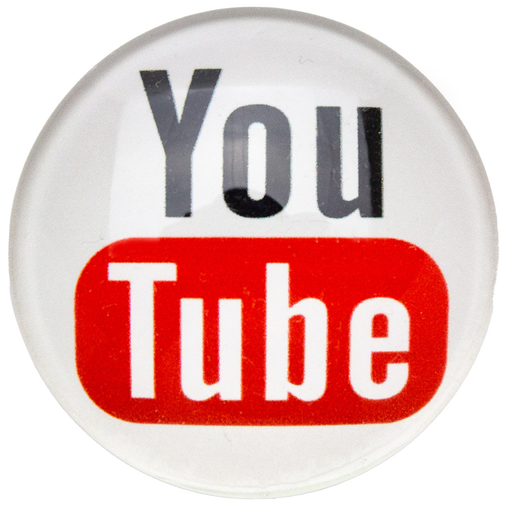 Тримач для телефона Glass Logo (Youtube / білий)