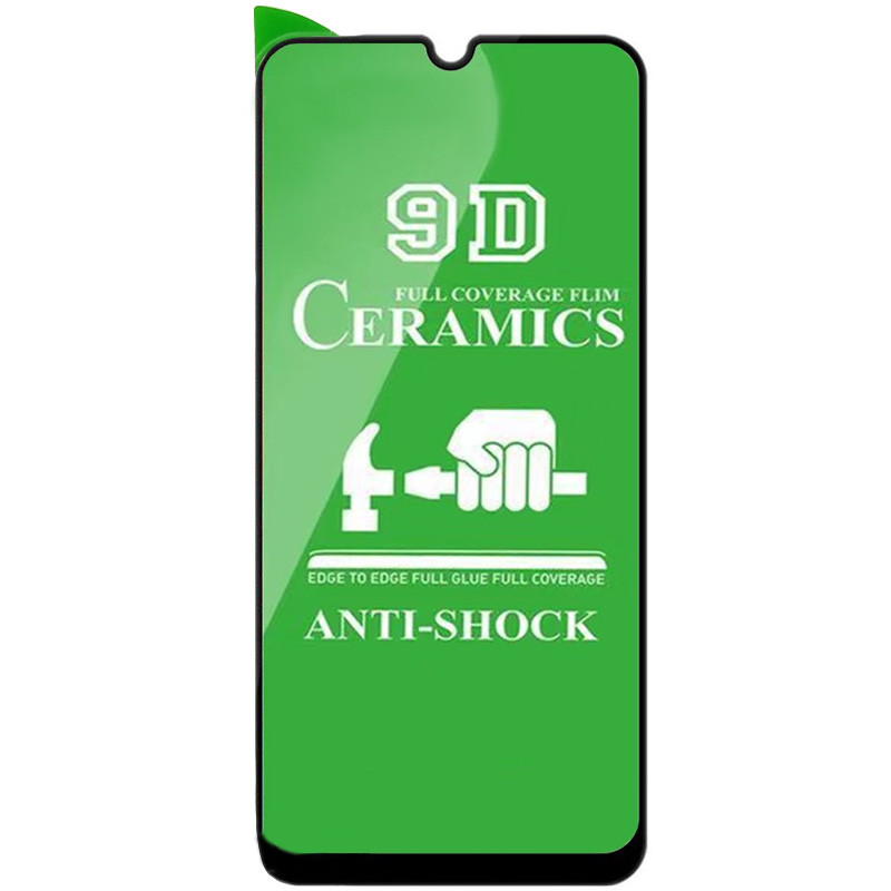 Защитная пленка Ceramics 9D (без упак.) для Realme C3 / C11 / 6i / 5i / 5 / C11 (2021) / C21Y / C25Y (Черный)