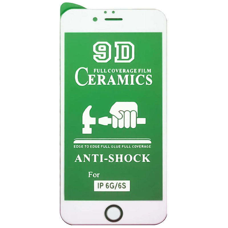 Защитная пленка Ceramics 9D для Apple iPhone 6/6s (4.7") (Белый)