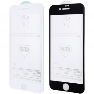 Захисне скло 5D Hard (full glue) (тех.пак) для Apple iPhone 6/6s (4.7