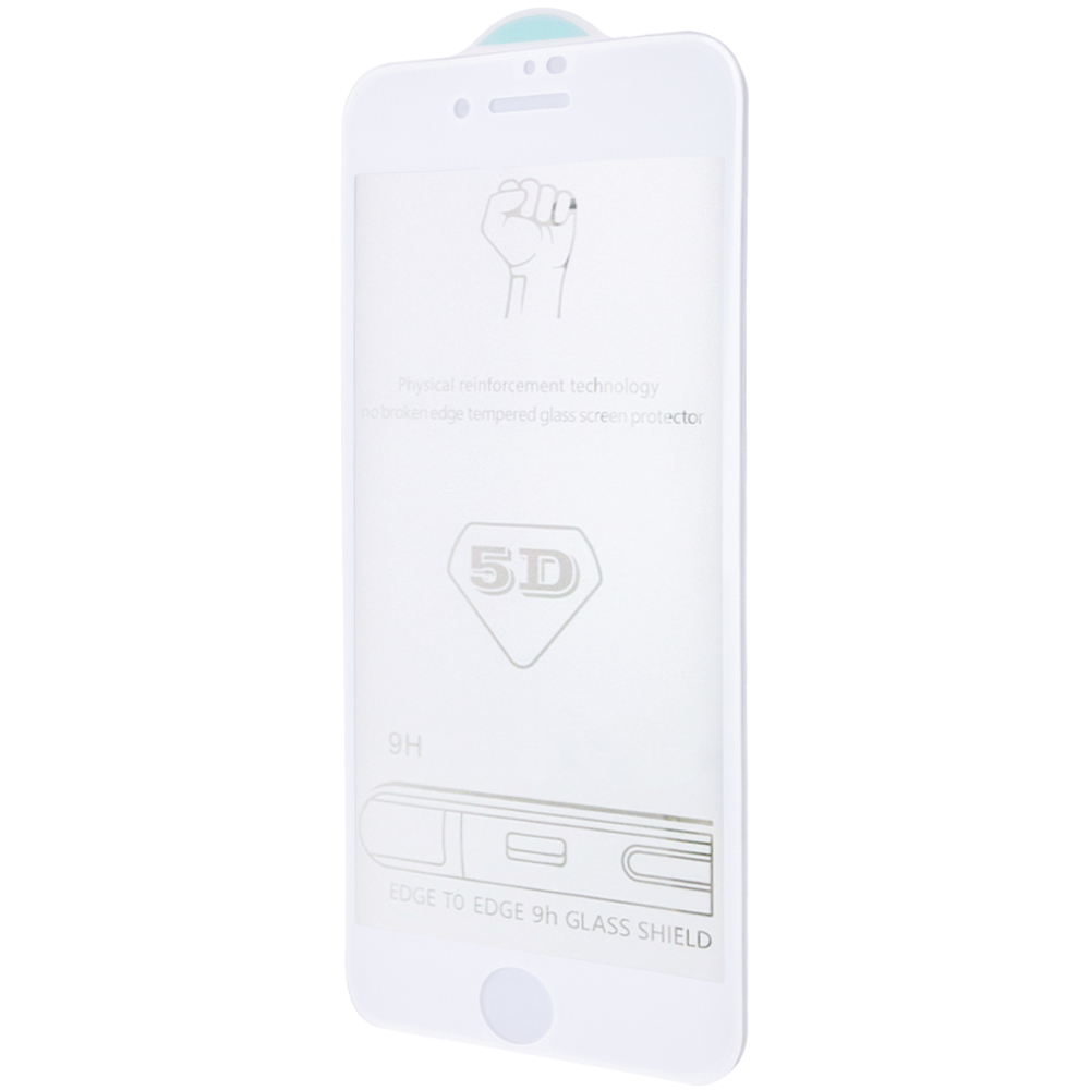 Защитное стекло 5D Hard (full glue) (тех.пак) для Apple iPhone 6/6s (4.7") (Белый)