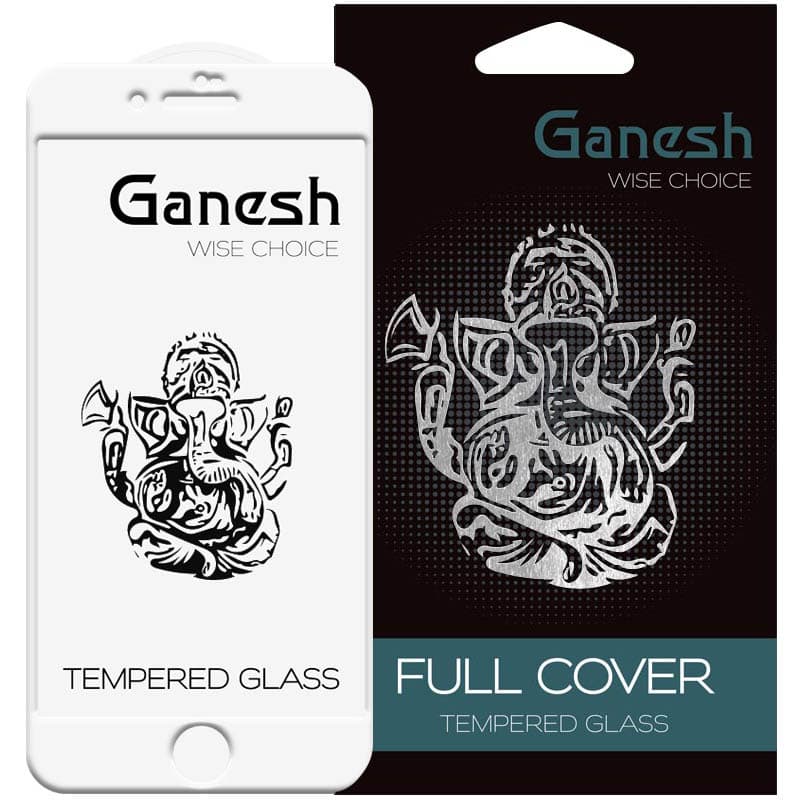 Захисне скло Ganesh (Full Cover) для Apple iPhone 7 plus (5.5'') (Білий)