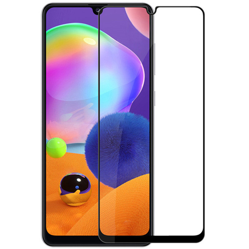 Защитное цветное стекло Mocoson 5D (full glue) для Samsung Galaxy A41 (Черный)