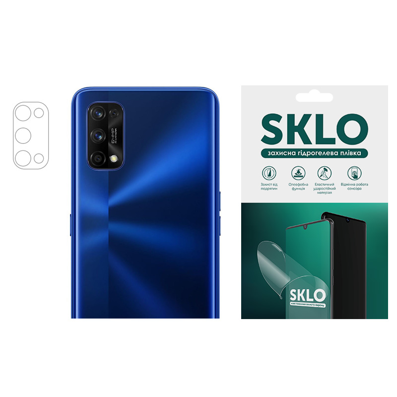 Защитная гидрогелевая пленка SKLO (на камеру) 4шт. для Realme 9 Pro (Прозрачный)