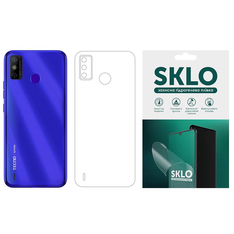 Защитная гидрогелевая пленка SKLO (тыл) для TECNO Pop 5 LTE (Матовый)