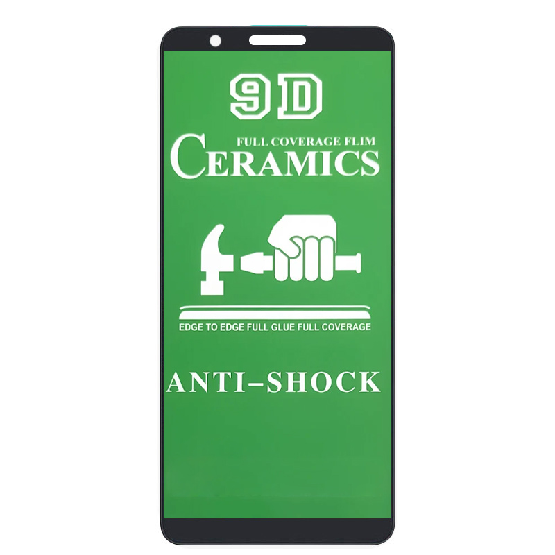 Защитная пленка Ceramics 9D (без упак.) для Samsung Galaxy A01 Core (Черный)