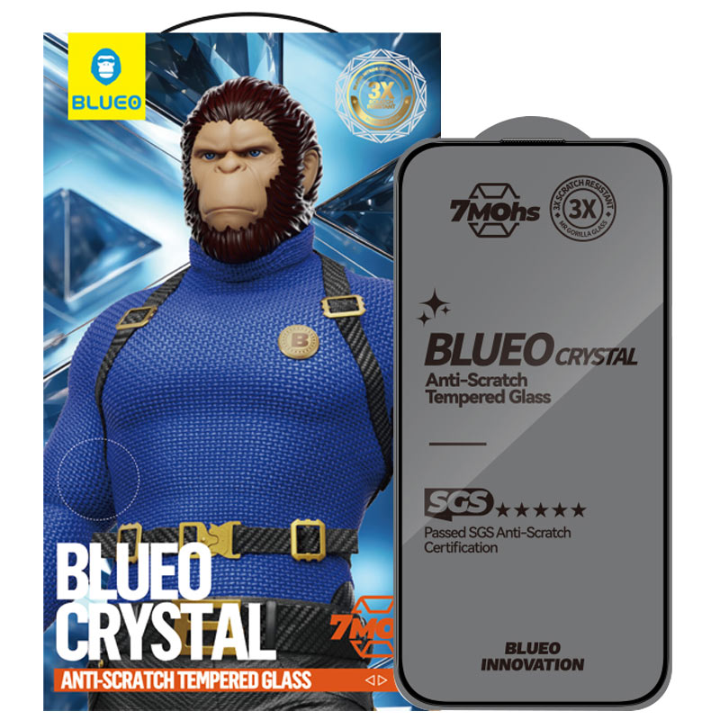 Защитное 2.5D стекло Blueo Crystal Anti-Scratch для Apple iPhone 17 Air (6.5") (Черный)