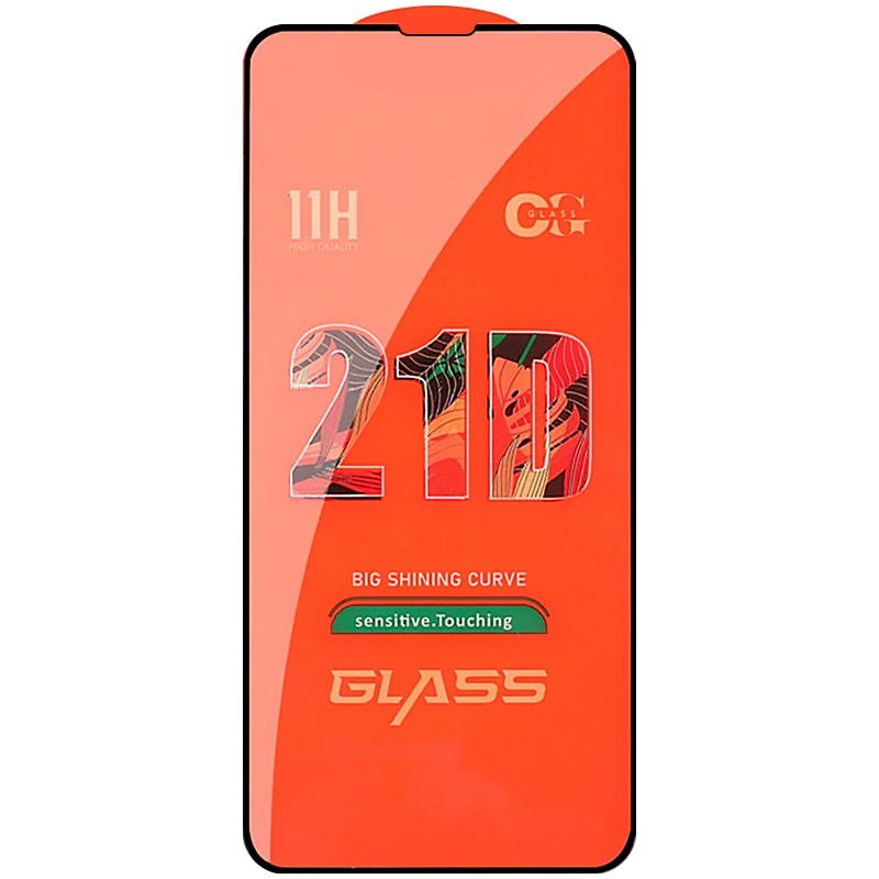Защитное стекло 2.5D CP+ (full glue) для Apple iPhone 13 / 13 Pro / 14 (6.1") (Черный)