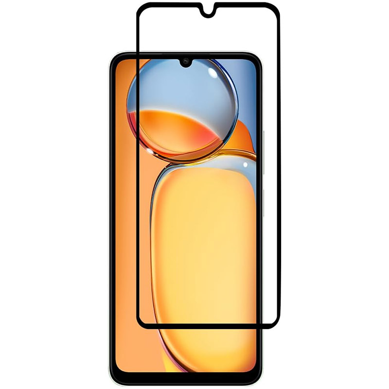 Защитное стекло 2.5D CP+ (full glue) для Xiaomi Redmi 13C / Poco C65 (Черный)