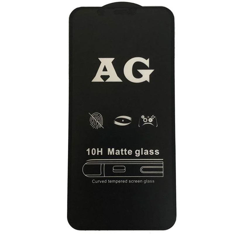 Защитное стекло 2.5D CP+ (full glue) Matte для Apple iPhone 13 Pro (6.1") (Черный)