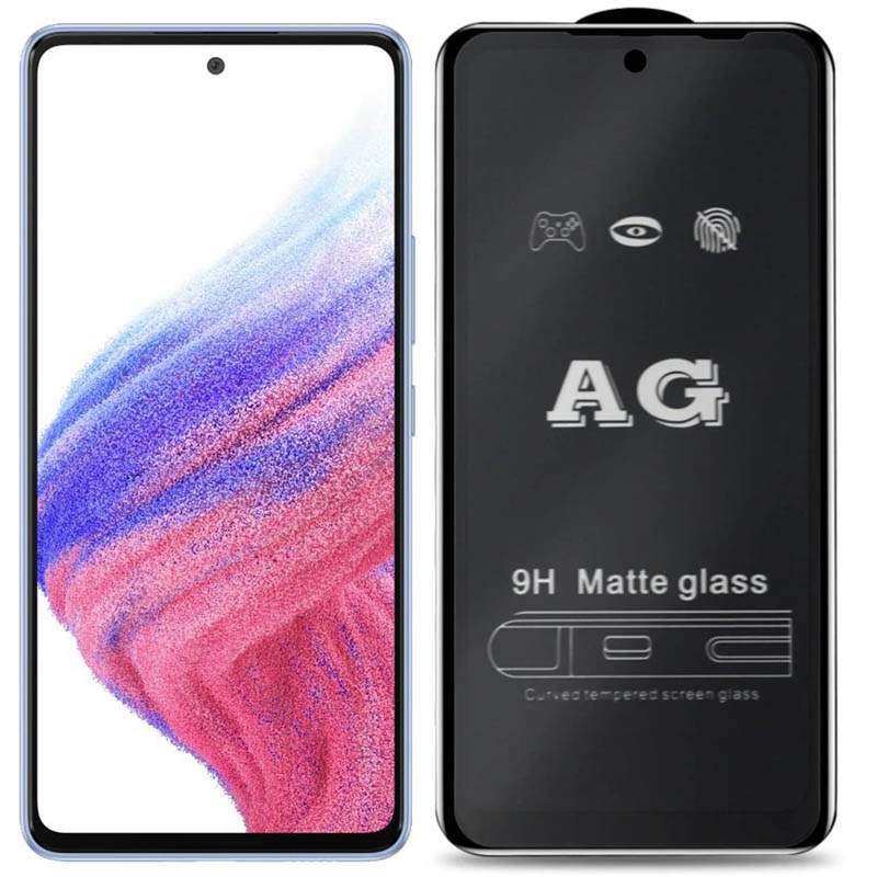Захисне скло 2.5D CP+ (full glue) Matte для Samsung Galaxy A53 5G (Чорний)
