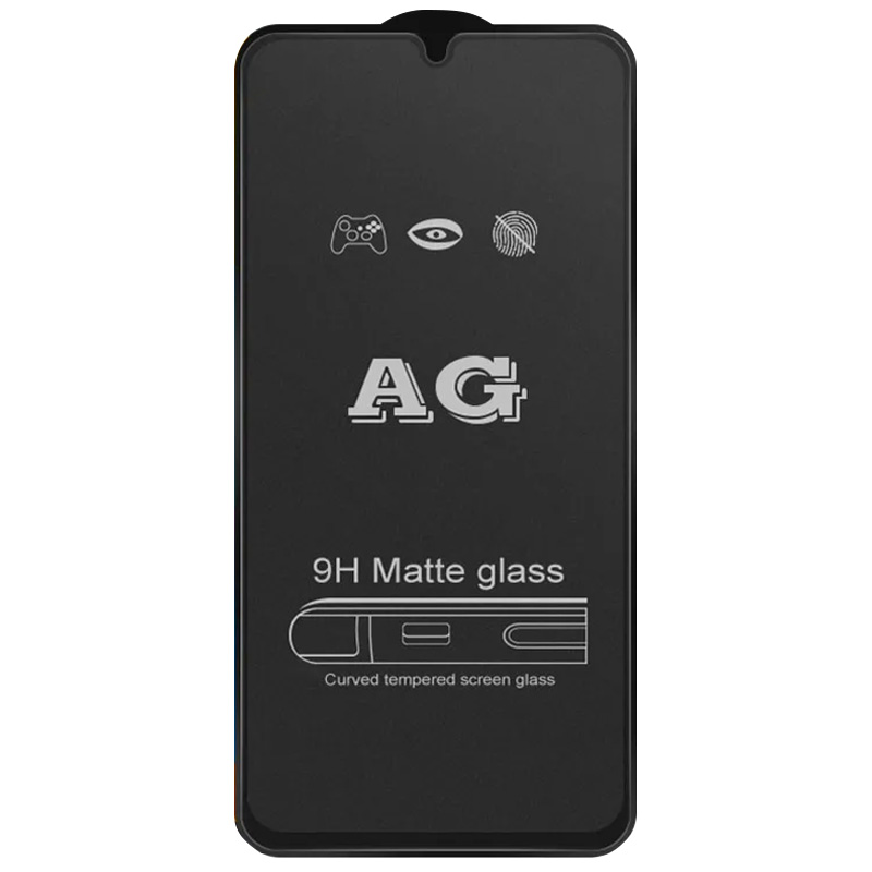 Защитное стекло 2.5D CP+ (full glue) Matte для Xiaomi Redmi Note 10s (Черный)