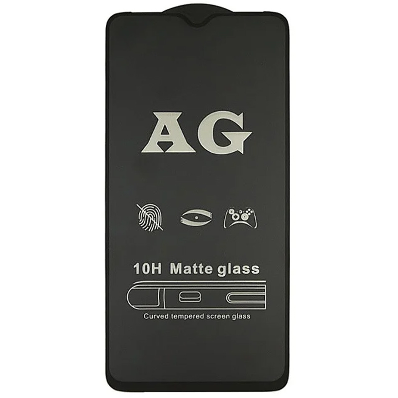 Защитное стекло 2.5D CP+ (full glue) Matte для Xiaomi Redmi Note 8 Pro (Черный)