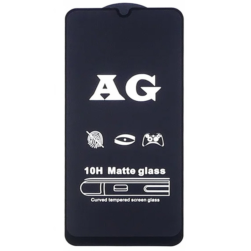 Защитное стекло 2.5D CP+ (full glue) Matte для Xiaomi Redmi Note 9s (Черный)
