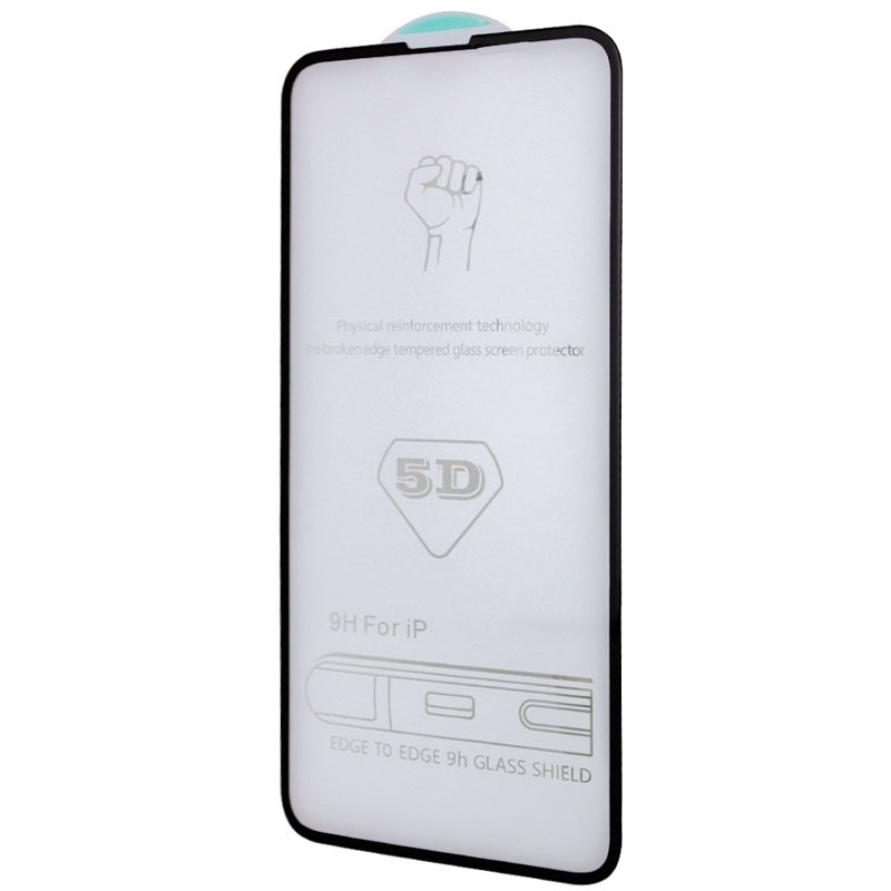 Защитное стекло 5D Hard (full glue) (тех.пак) для Apple iPhone 14 Pro Max (6.7") (Черный)