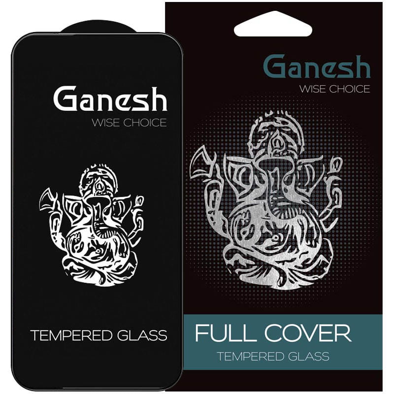 Защитное стекло Ganesh (Full Cover) для Apple iPhone 12 Pro / 12 (6.1") (Черный)