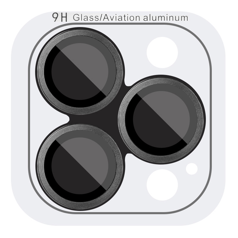 Захисне скло Metal Classic на камеру (в упак.) для Apple iPhone 12 Pro (Темно-сірий / Graphite)