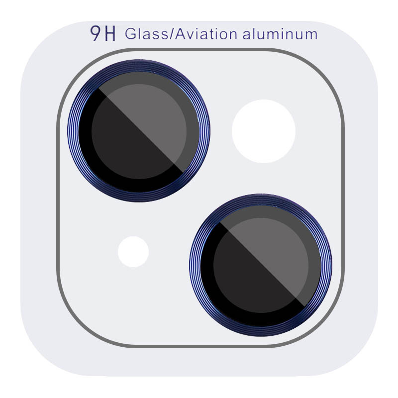 Защитное стекло Metal Classic на камеру (в упак.) для Apple iPhone 13 mini / 13 (Синий / Sea Blue)