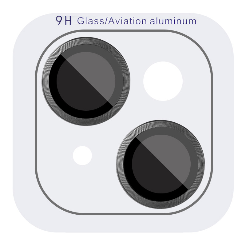 Защитное стекло Metal Classic на камеру (в упак.) для Apple iPhone 13 mini / 13 (Темно-Серый / Graphite)
