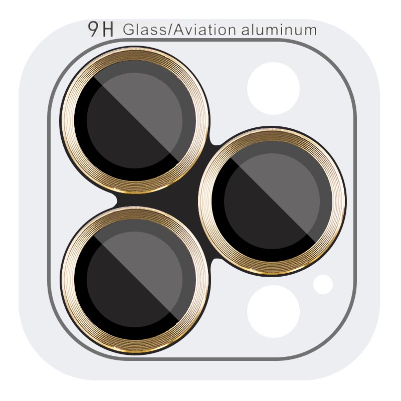 Захисне скло Metal Classic на камеру (в упак.) для Apple iPhone 13 Pro (6.1") (Золотий / Gold)