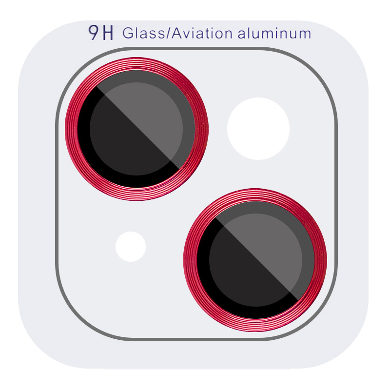 Захисне скло Metal Classic на камеру (в упак.) для Apple iPhone 14 (6.1") (Червоний / Red)