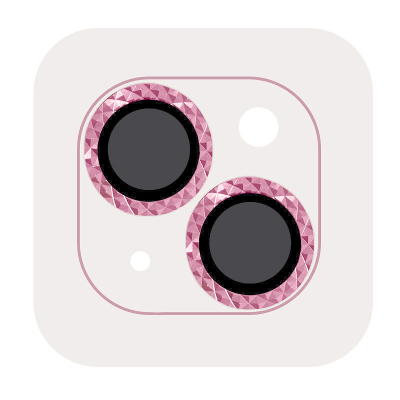 Захисне скло Metal Shine на камеру (в упак.) для Apple iPhone 15 (6.1") (Рожевий / Pink)