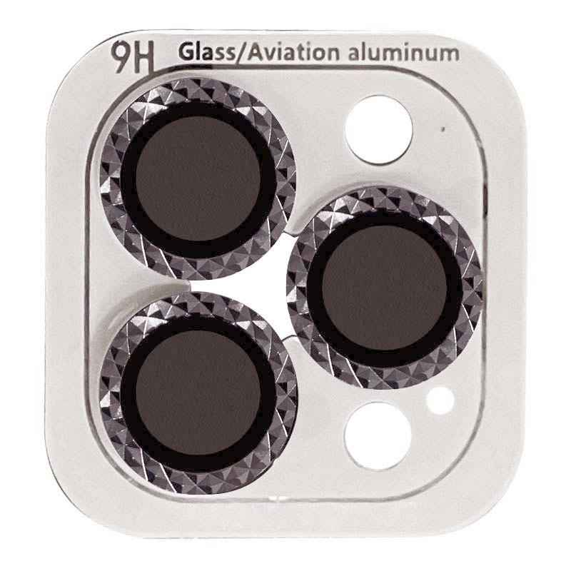 Защитное стекло Metal Shine на камеру (в упак.) для Apple iPhone 15 Pro (6.1") / 15 Pro Max (6.7") (Темно-Серый / Graphite)