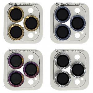 Защитное стекло Metal Shine на камеру (в упак.) для Apple iPhone 15 Pro Max (6.7
