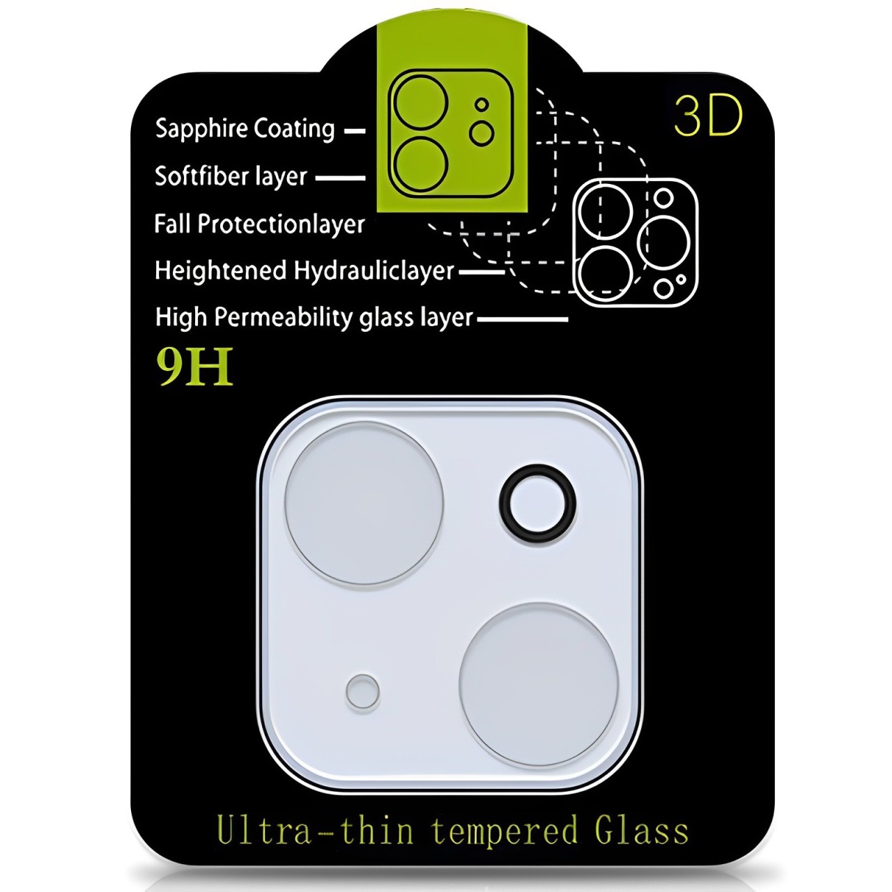 Захисне скло на камеру Full Block (тех.пак) для Apple iPhone 14 (6.1") (Прозорий)