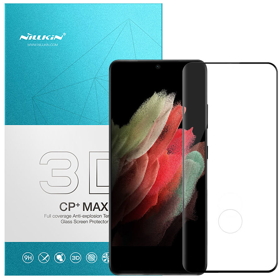 Защитное стекло Nillkin (CP+ max 3D) для Samsung Galaxy S21 Ultra (Черный)
