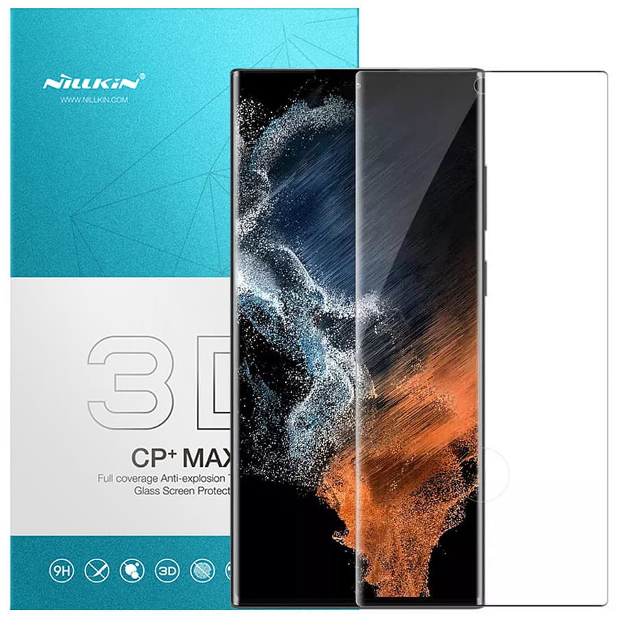 Защитное стекло Nillkin (CP+ max 3D) для Samsung Galaxy S23 Ultra (Черный)
