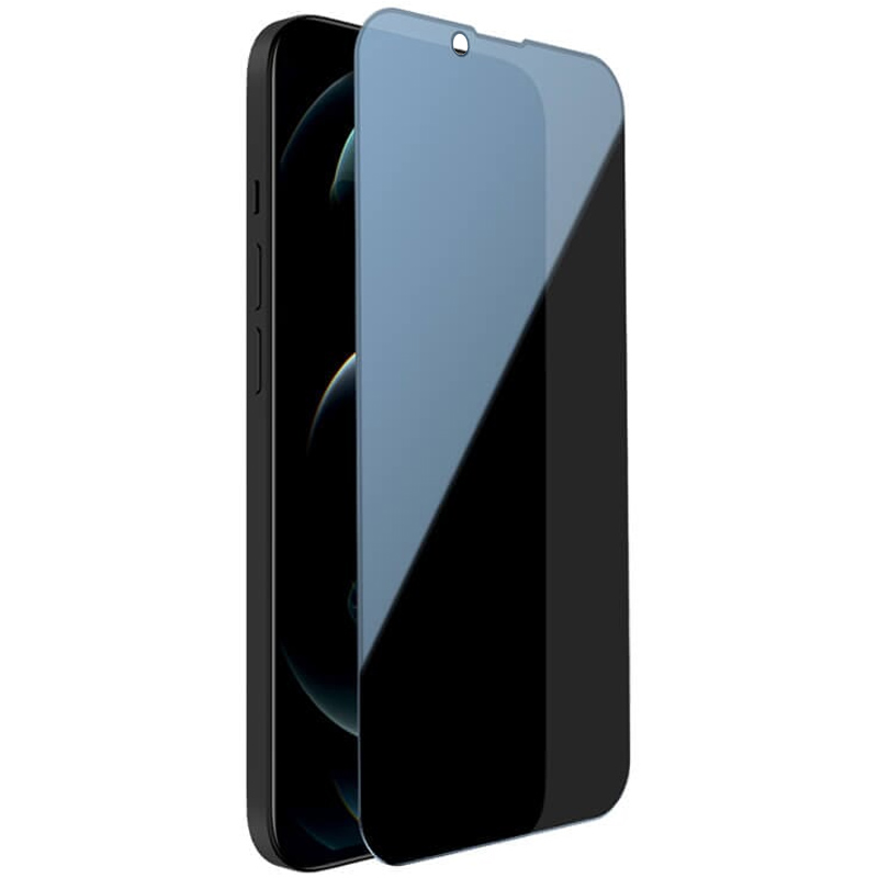 Захисне скло Privacy 5D (full glue) для Apple iPhone 12 Pro Max (Чорний)