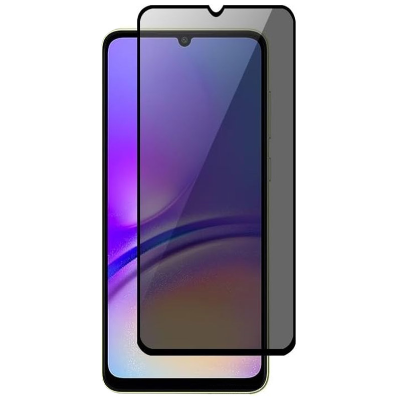 Захисне скло Privacy 5D (full glue) для Samsung Galaxy A05 (Чорний)