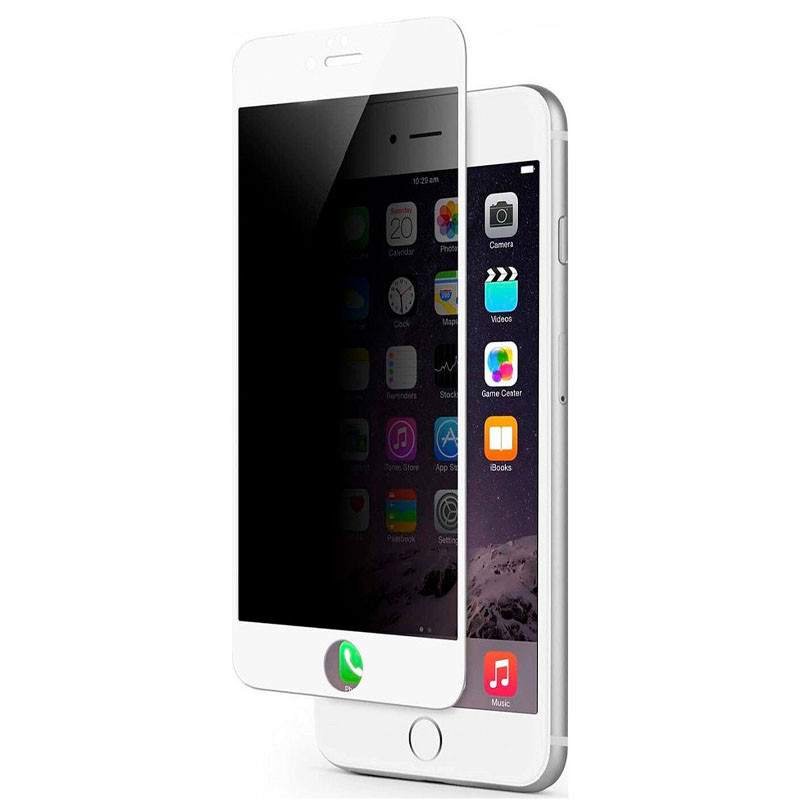 Захисне скло Privacy 5D Matte (full glue) (тех.пак) для Apple iPhone 7 (4.7'') (Білий)