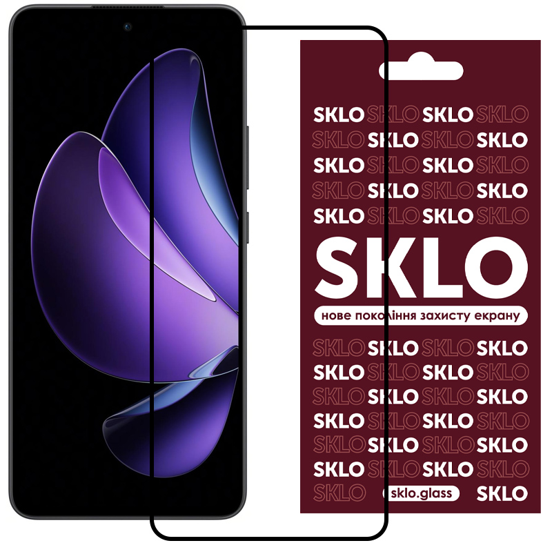 Захисне скло SKLO 3D (full glue) для Realme C75 (Чорний)