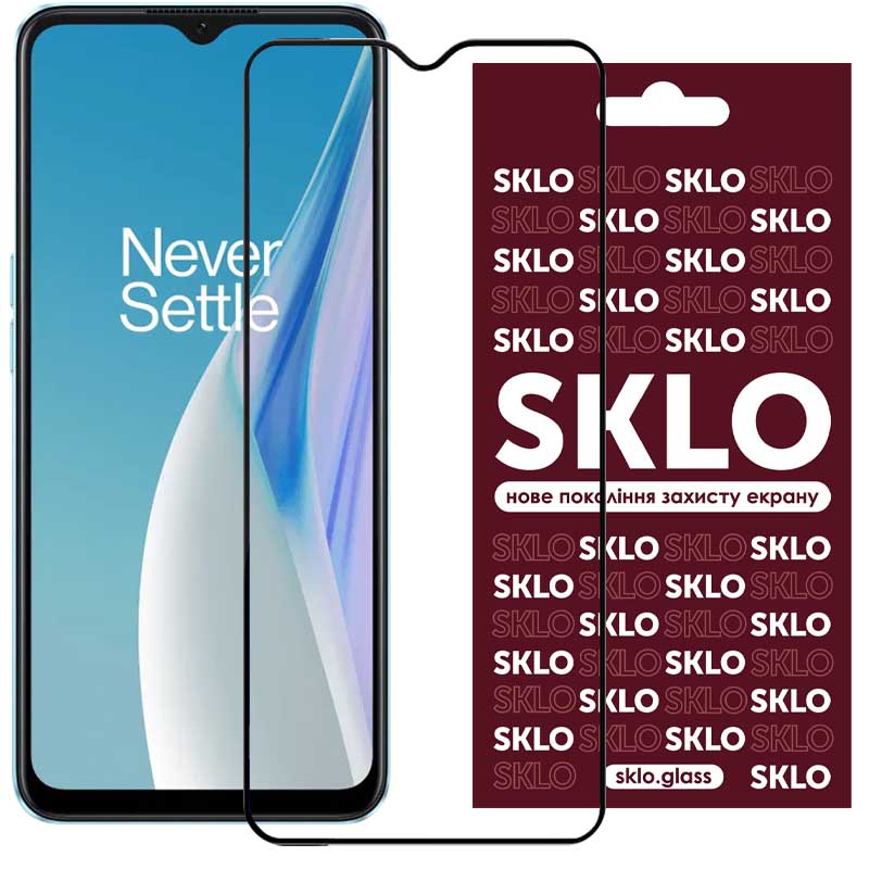 Защитное стекло SKLO 3D (full glue) для OnePlus Nord N20 SE (Черный)