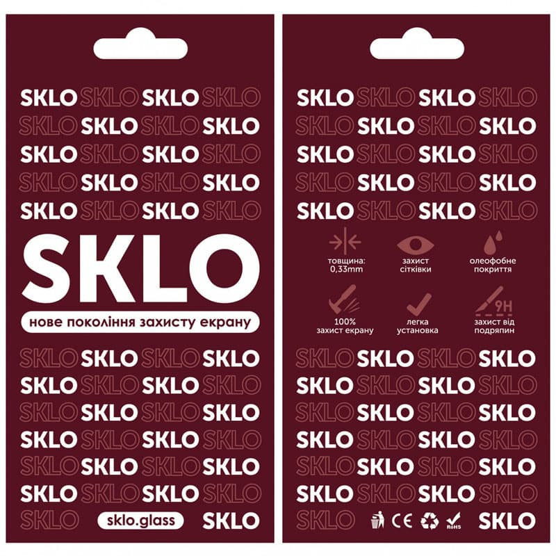 Защитное стекло SKLO 3D (full glue) для Oppo Reno 7 4G Черный на onecase.com.ua