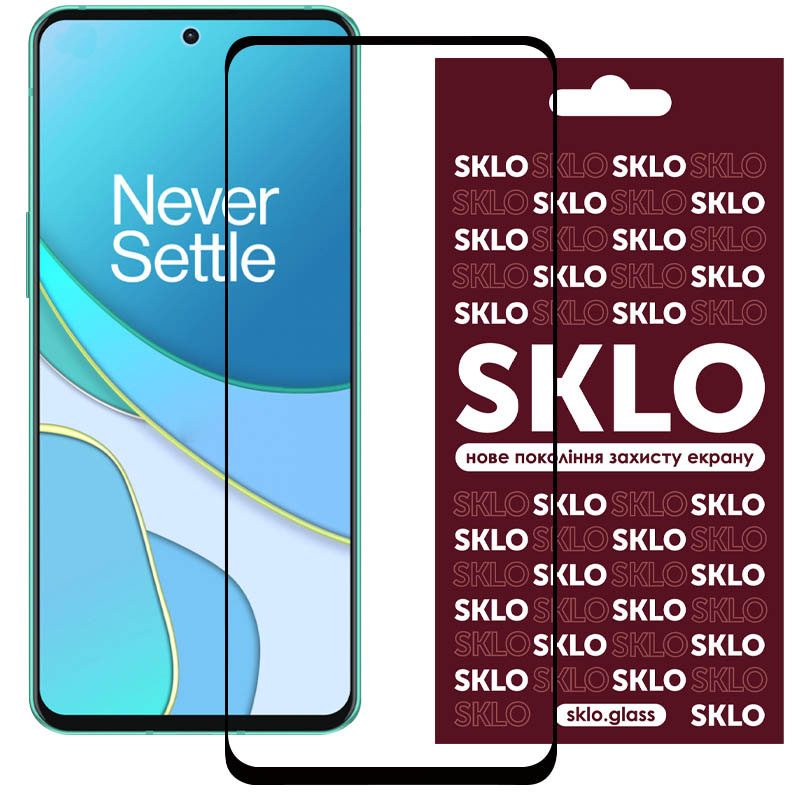 Защитное стекло SKLO 3D (full glue) для Realme 10 Pro 5G (Черный)