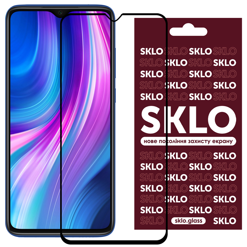 Защитное стекло SKLO 3D (full glue) для Xiaomi Redmi Note 11E / Poco M5 / Redmi 10 5G (Черный)