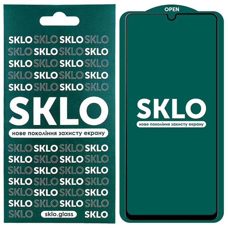 Защитное стекло SKLO 5D для Samsung Galaxy A05 (Черный)