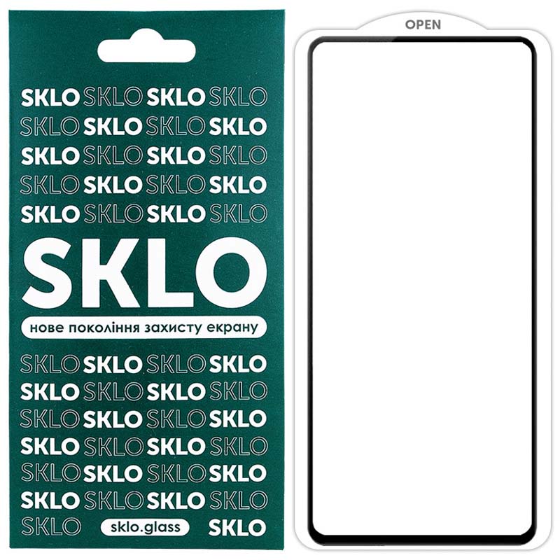 Защитное стекло SKLO 5D (full glue) для Samsung Galaxy A72 4G / A72 5G (Черный)