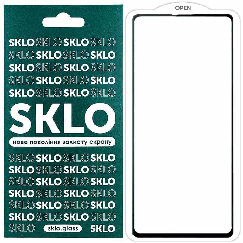Защитное стекло SKLO 5D для Samsung Galaxy S20 FE (Черный / Белая подложка)