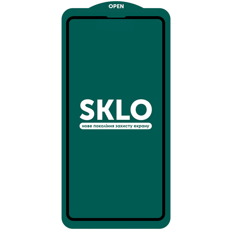 Защитное стекло SKLO 5D (тех.пак) для Apple iPhone 14 Pro (6.1") (Черный)