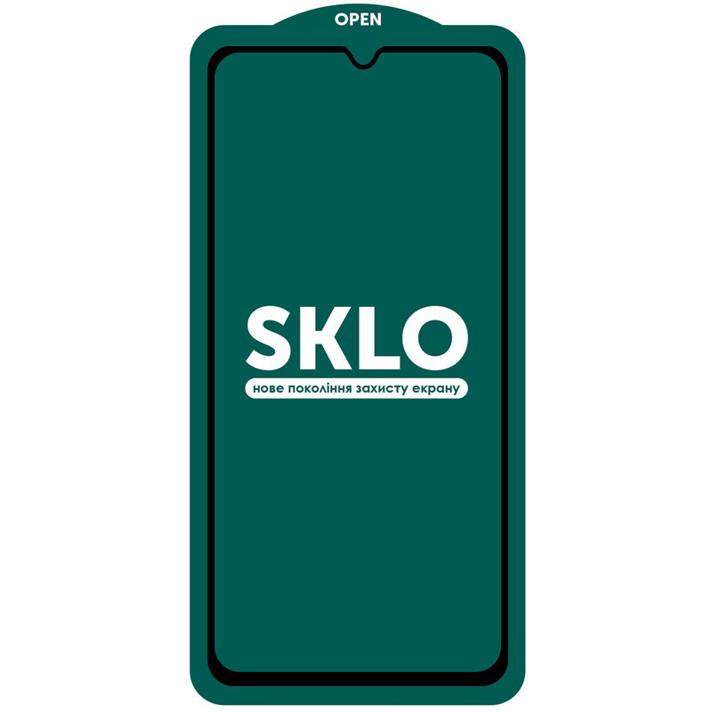Защитное стекло SKLO 5D (тех.пак) для Samsung Galaxy A13 4G / A23 4G (Черный)