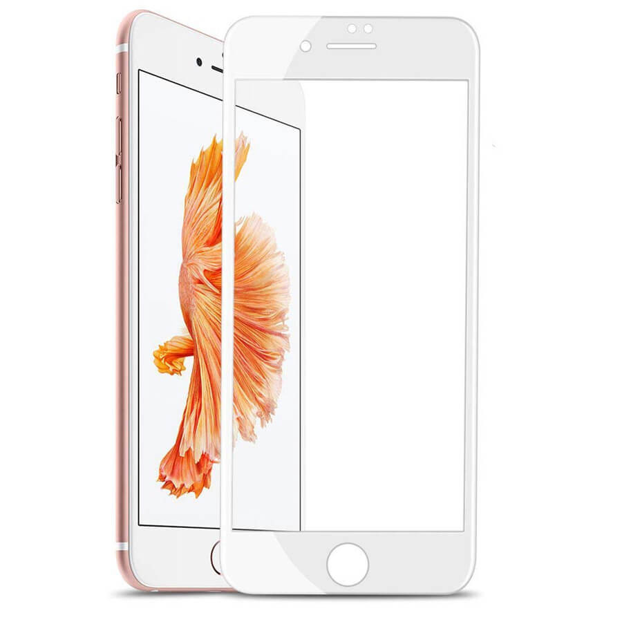 Защитное цветное 3D стекло Mocoson (full glue) для Apple iPhone 6/6s (4.7") (Белый)