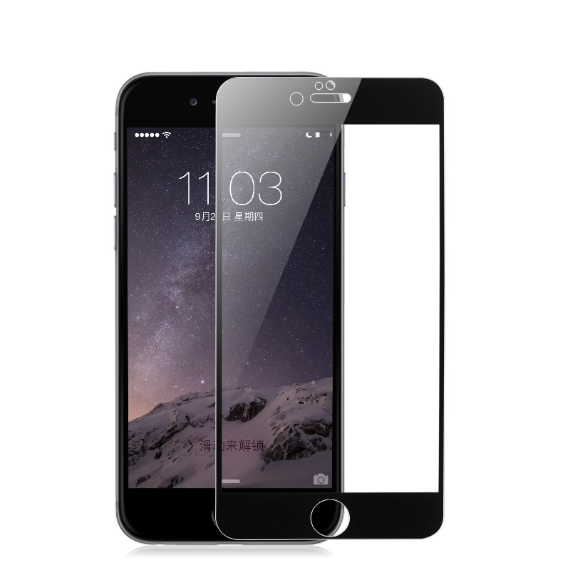 Защитное цветное 3D стекло Mocoson (full glue) для Apple iPhone 7 plus / 8 plus (5.5") (Черный)