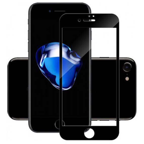 Защитное цветное 3D стекло Mocolo для Apple iPhone SE (2020) (Черный)