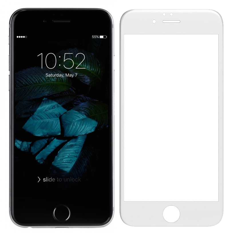 Защитное стекло King Fire 6D для Apple iPhone 7 (4.7') (Белый)
