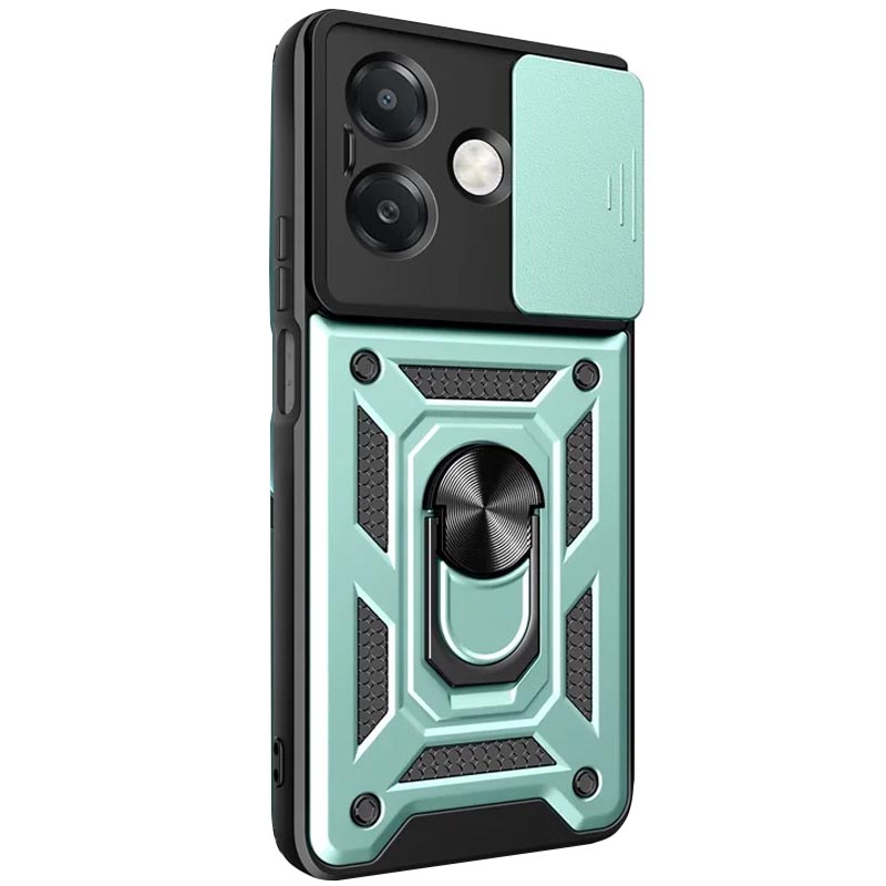 Ударопрочный чехол Camshield Serge Ring для Oppo A3 4G / A3x 4G/ A40m (Зеленый)